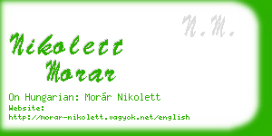 nikolett morar business card