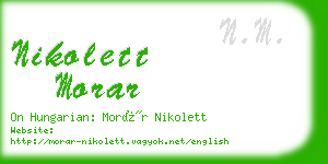 nikolett morar business card